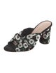 Loeffler Randall Velvet Floral Print Slides