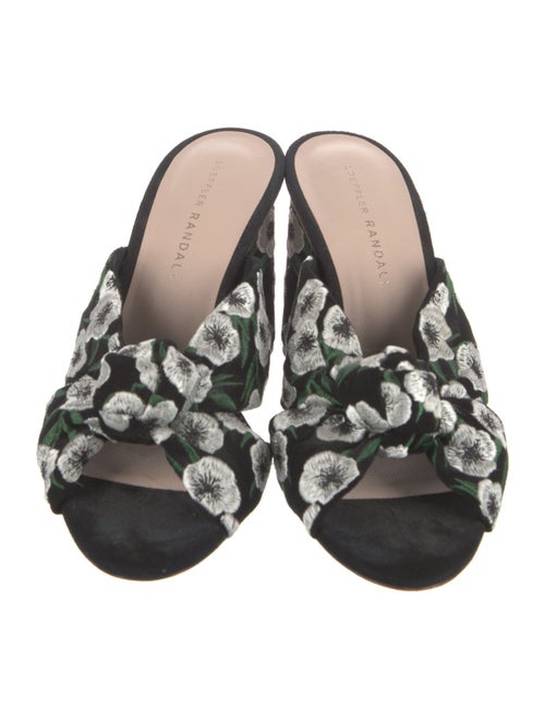 Loeffler Randall Velvet Floral Print Slides