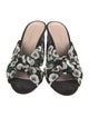 Loeffler Randall Velvet Floral Print Slides