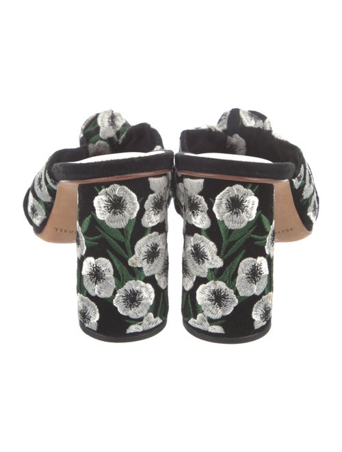 Loeffler Randall Velvet Floral Print Slides