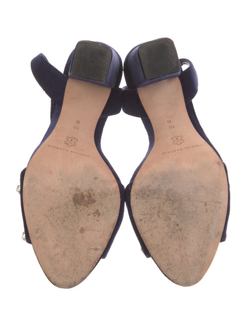Loeffler Randall Velvet Crystal Embellishments Sandals