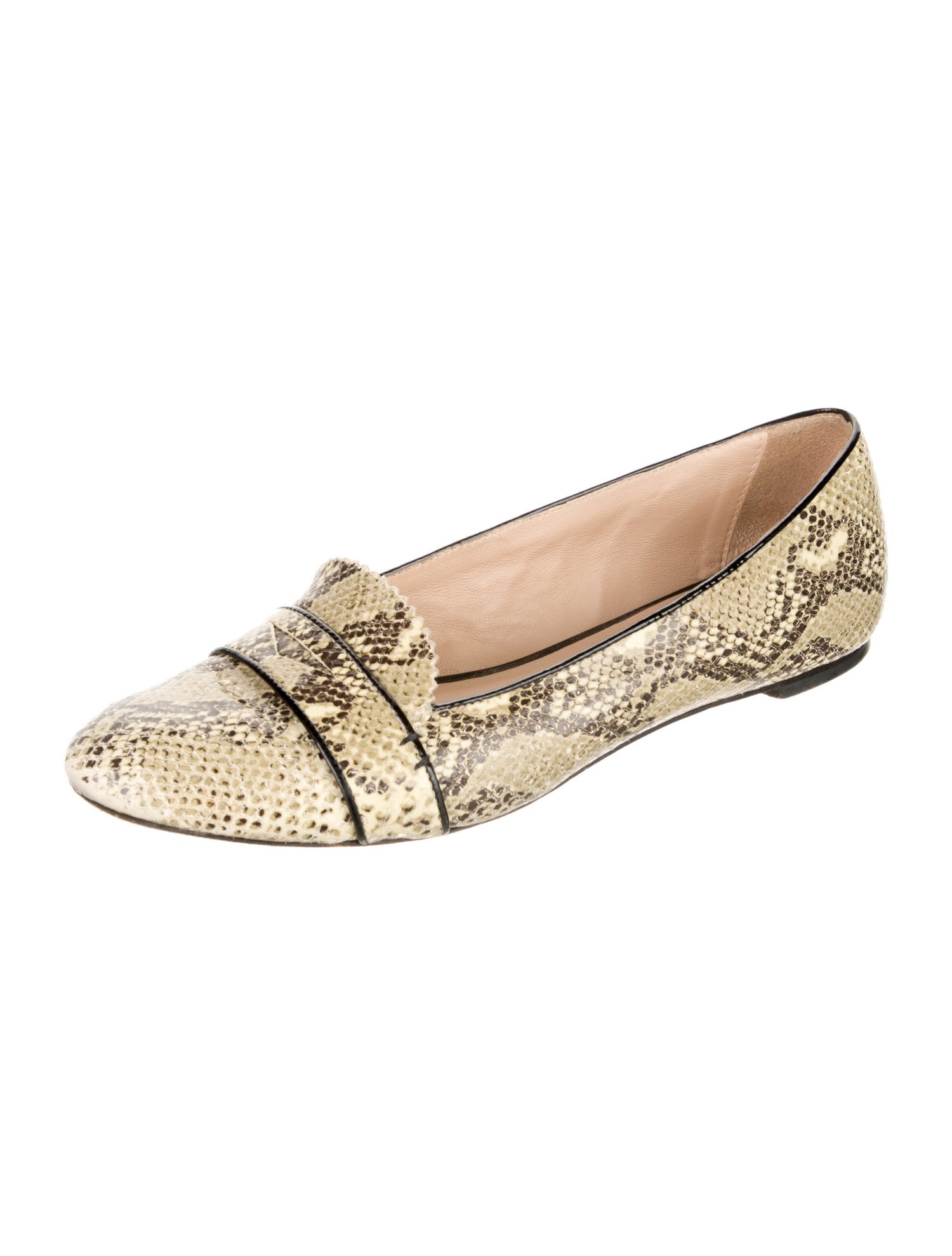 Loeffler Randall Snakeskin Animal Print Ballet Flats