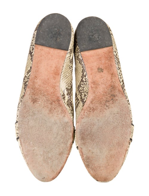 Loeffler Randall Snakeskin Animal Print Ballet Flats