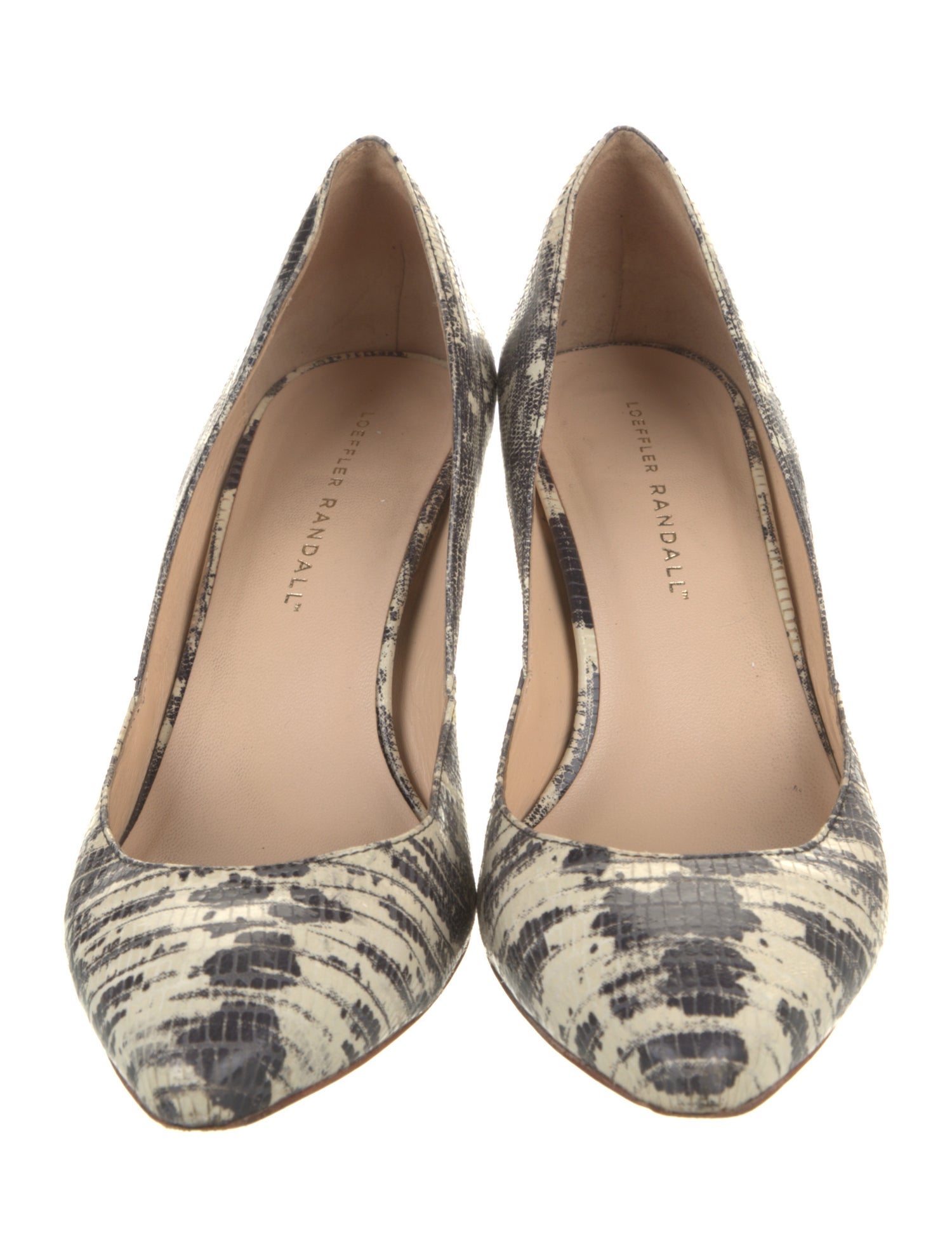 Loeffler Randall Leather Animal Print D'Orsay Pumps