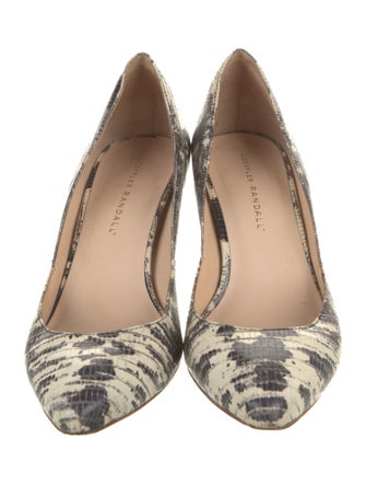 Loeffler Randall Leather Animal Print D'Orsay Pumps