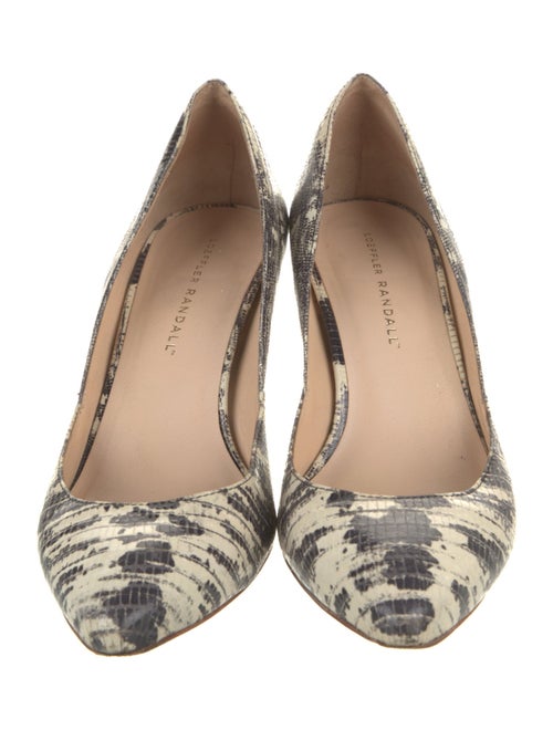 Loeffler Randall Leather Animal Print D'Orsay Pumps