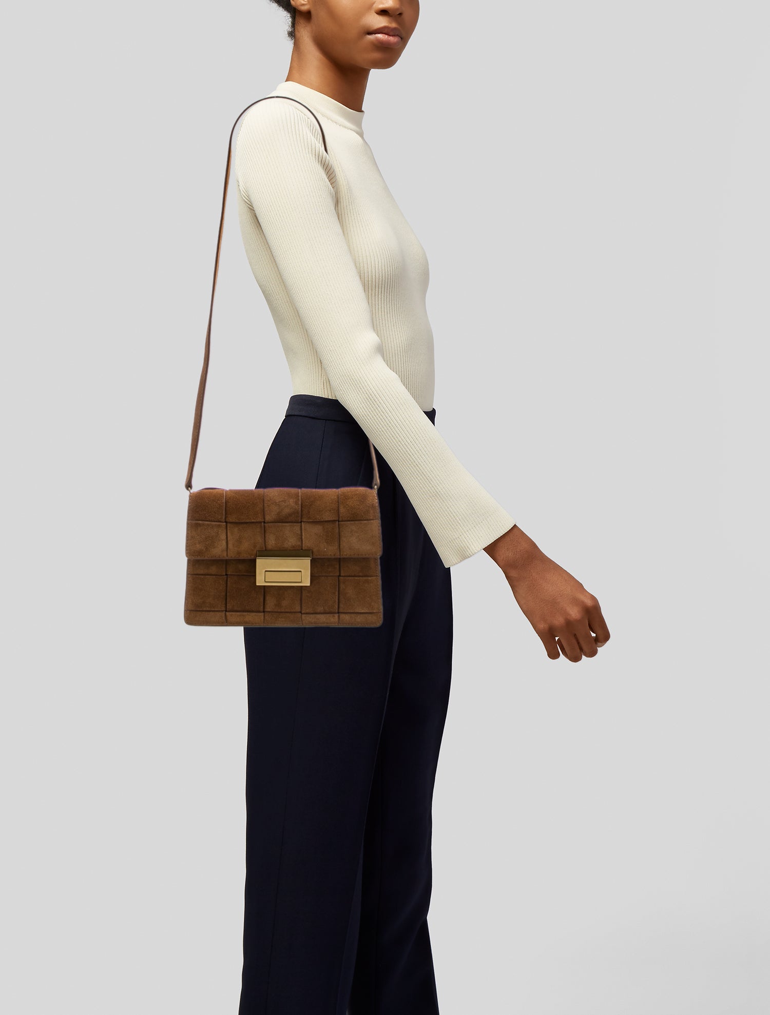 Loeffler Randall Suede Crossbody Bag