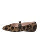 Loeffler Randall Velvet Animal Print Mary Jane Flats