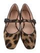 Loeffler Randall Velvet Animal Print Mary Jane Flats