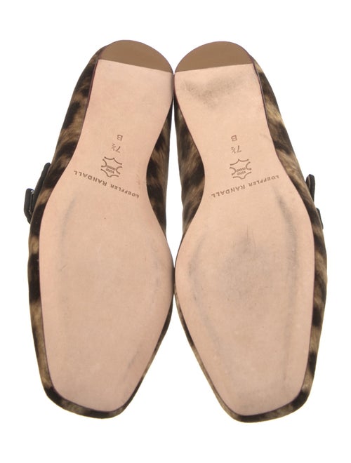 Loeffler Randall Velvet Animal Print Mary Jane Flats