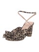 Loeffler Randall Animal Print Bow Accents Sandals