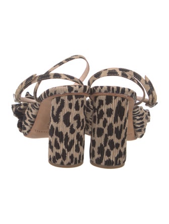 Loeffler Randall Animal Print Bow Accents Sandals