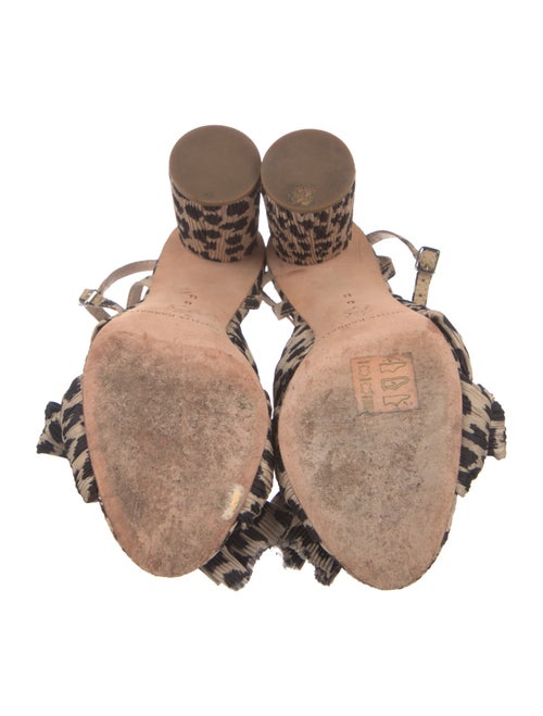Loeffler Randall Animal Print Bow Accents Sandals