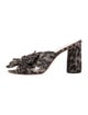 Loeffler Randall Animal Print Bow Accents Slides