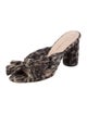 Loeffler Randall Animal Print Bow Accents Slides