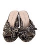 Loeffler Randall Animal Print Bow Accents Slides