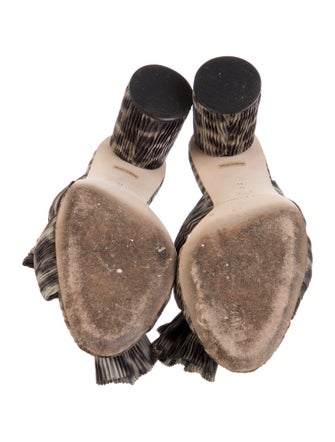 Loeffler Randall Animal Print Bow Accents Slides