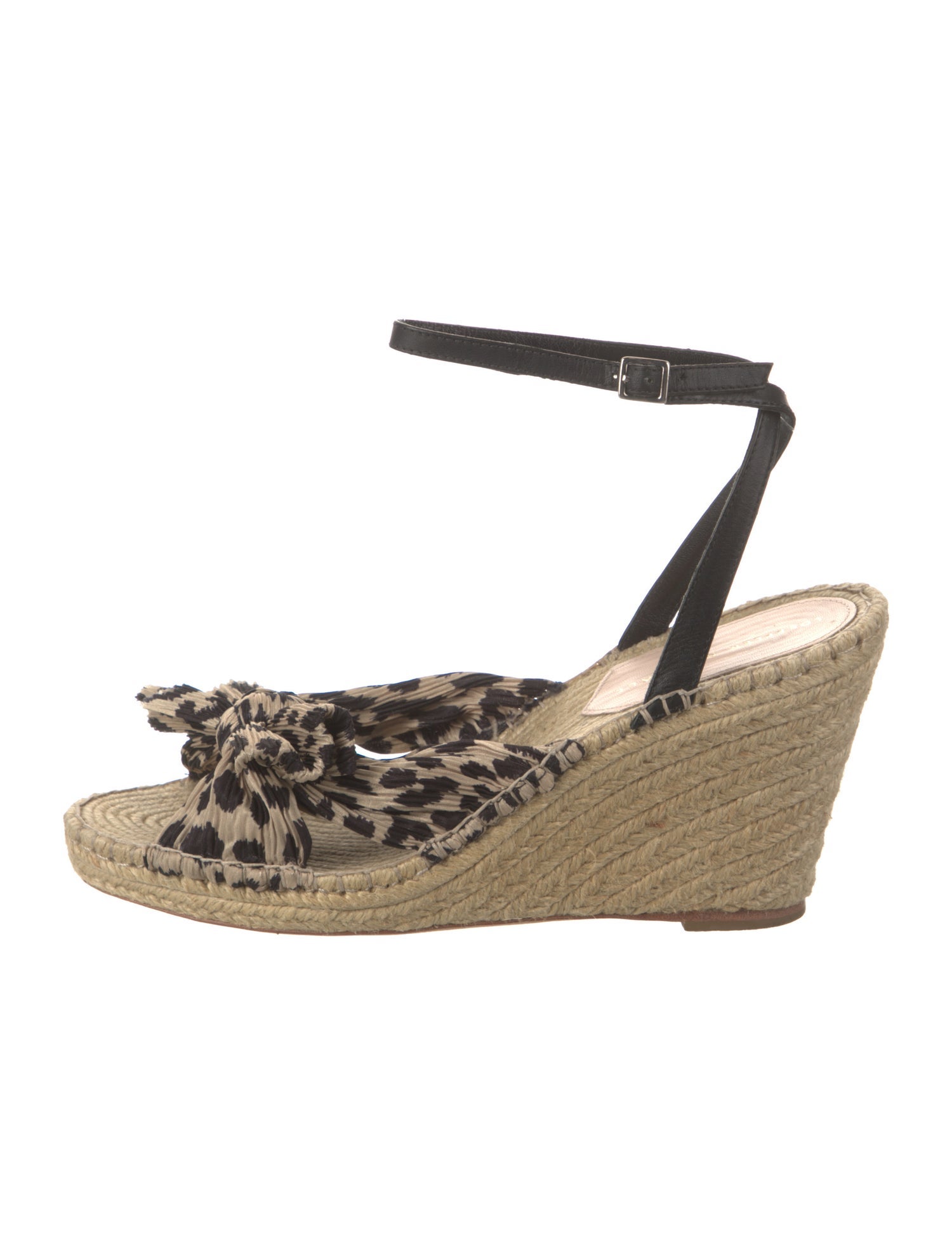 Loeffler Randall Leather Animal Print Espadrilles
