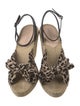 Loeffler Randall Leather Animal Print Espadrilles