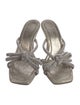 Loeffler Randall Leather Bow Accents Slides