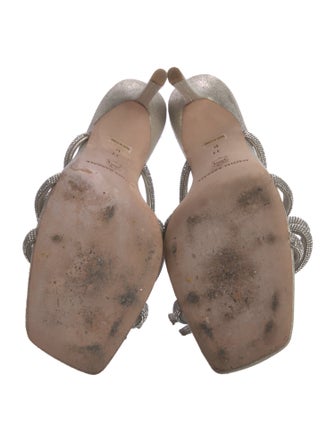 Loeffler Randall Leather Bow Accents Slides