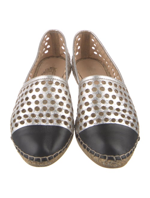 Loeffler Randall Leather Animal Print Espadrilles