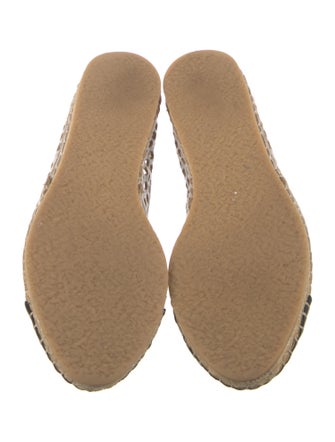 Loeffler Randall Leather Animal Print Espadrilles