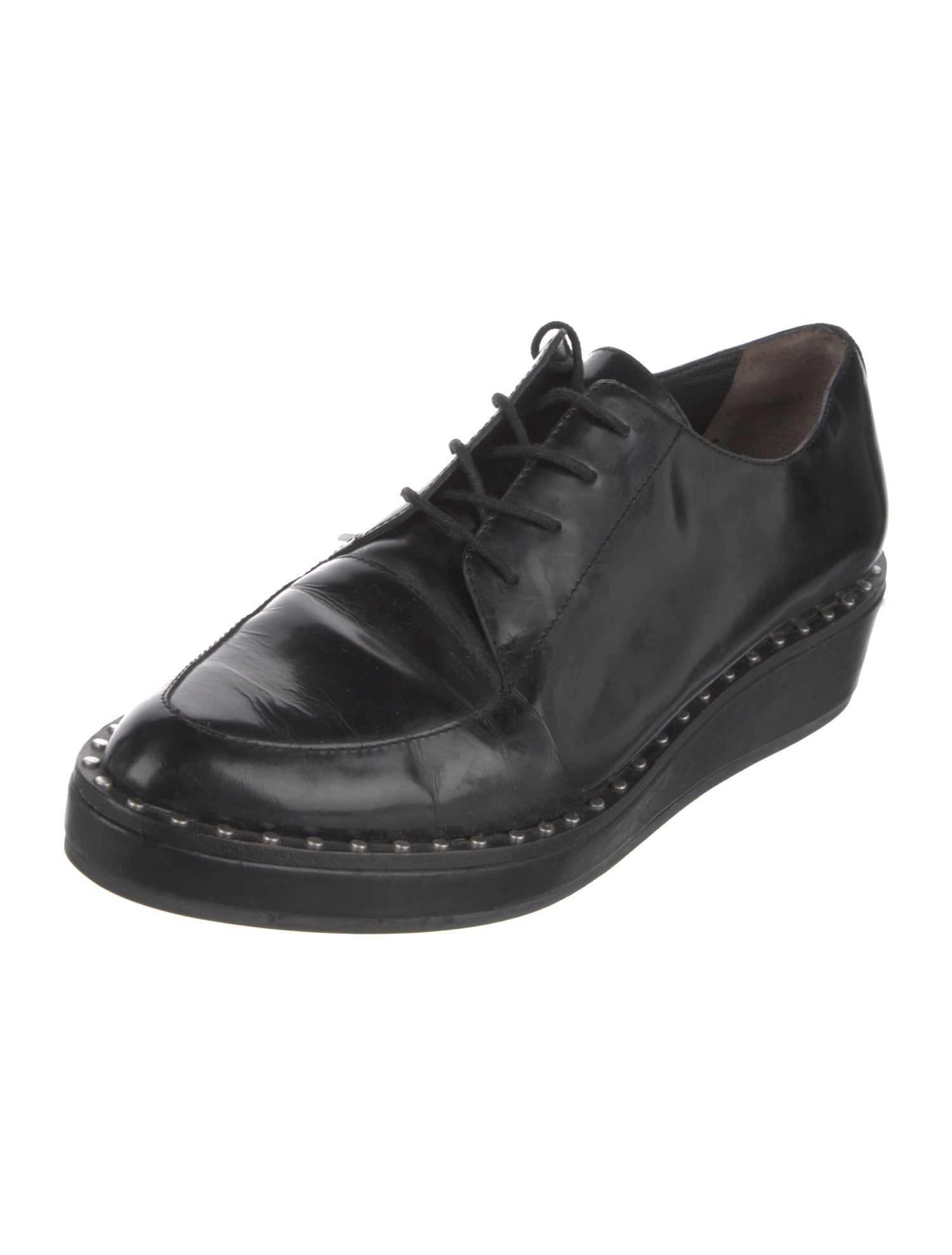 Loeffler Randall Leather Studded Accents Oxfords
