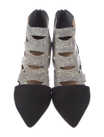 Loeffler Randall Suede Animal Print Pumps