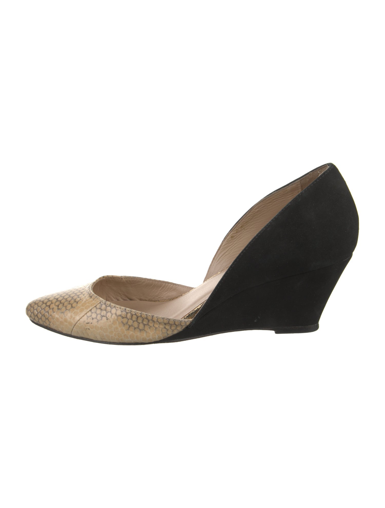 Loeffler Randall Snakeskin Animal Print D'Orsay Pumps