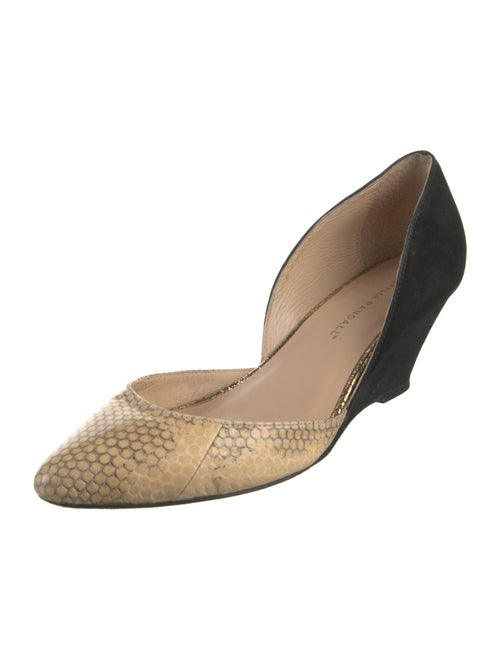 Loeffler Randall Snakeskin Animal Print D'Orsay Pumps