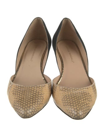 Loeffler Randall Snakeskin Animal Print D'Orsay Pumps