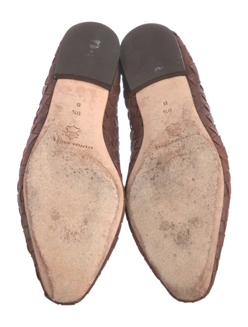 Loeffler Randall Leather Bow Accents Ballet Flats