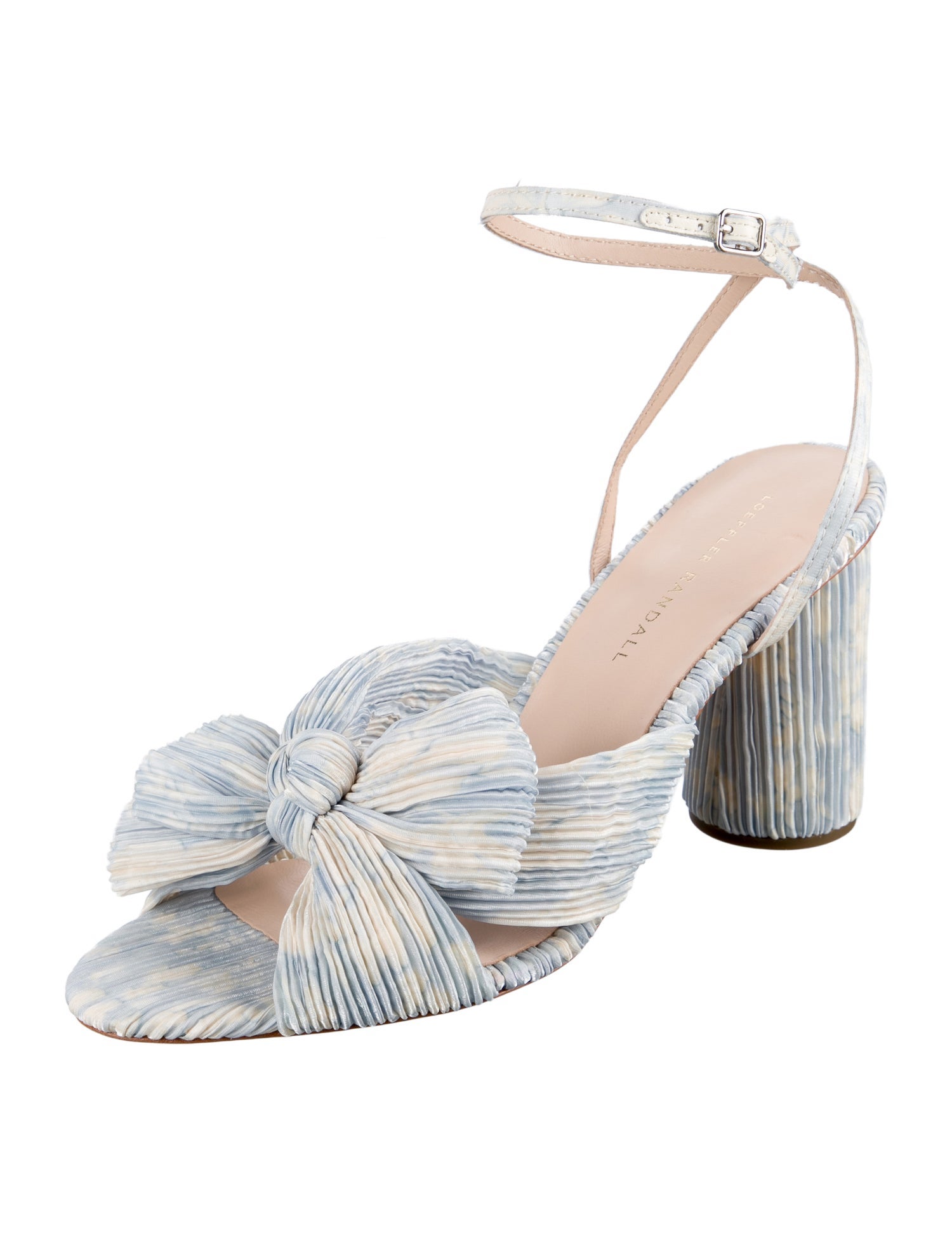 Loeffler Randall Tie-Dye Print Bow Accents Sandals