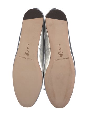 Loeffler Randall Leather Bow Accents Mary Jane Flats