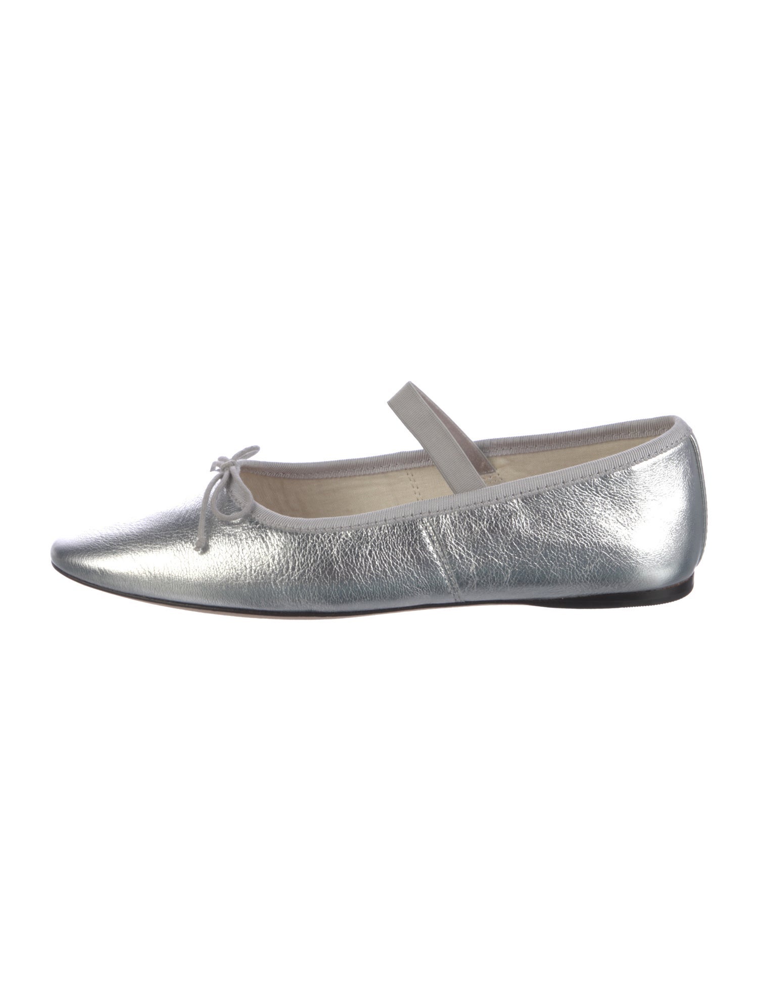Loeffler Randall Leather Bow Accents Mary Jane Flats