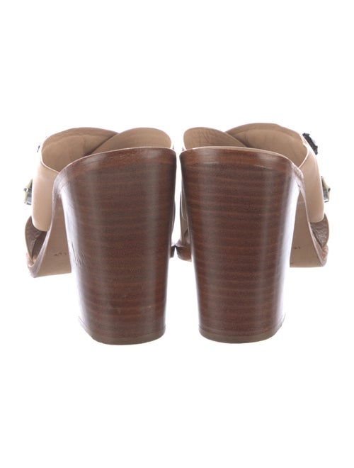 Loeffler Randall Leather Crystal Embellishments Slides