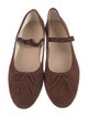 Loeffler Randall Suede Bow Accents Mary Jane Flats