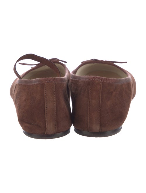 Loeffler Randall Suede Bow Accents Mary Jane Flats