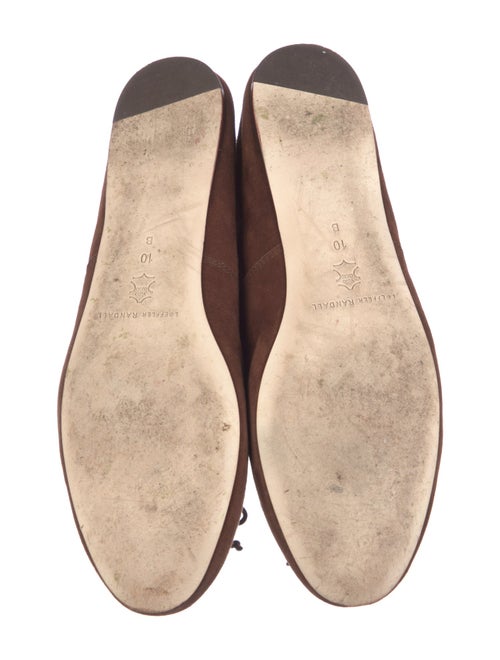 Loeffler Randall Suede Bow Accents Mary Jane Flats