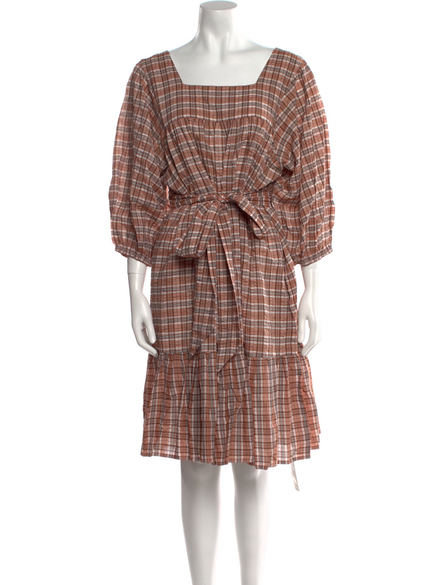 Loeffler Randall Plaid Print Mini Dress
