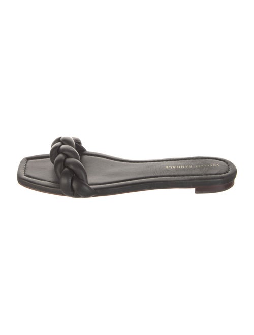 Loeffler Randall Leather Braided Accents Slides