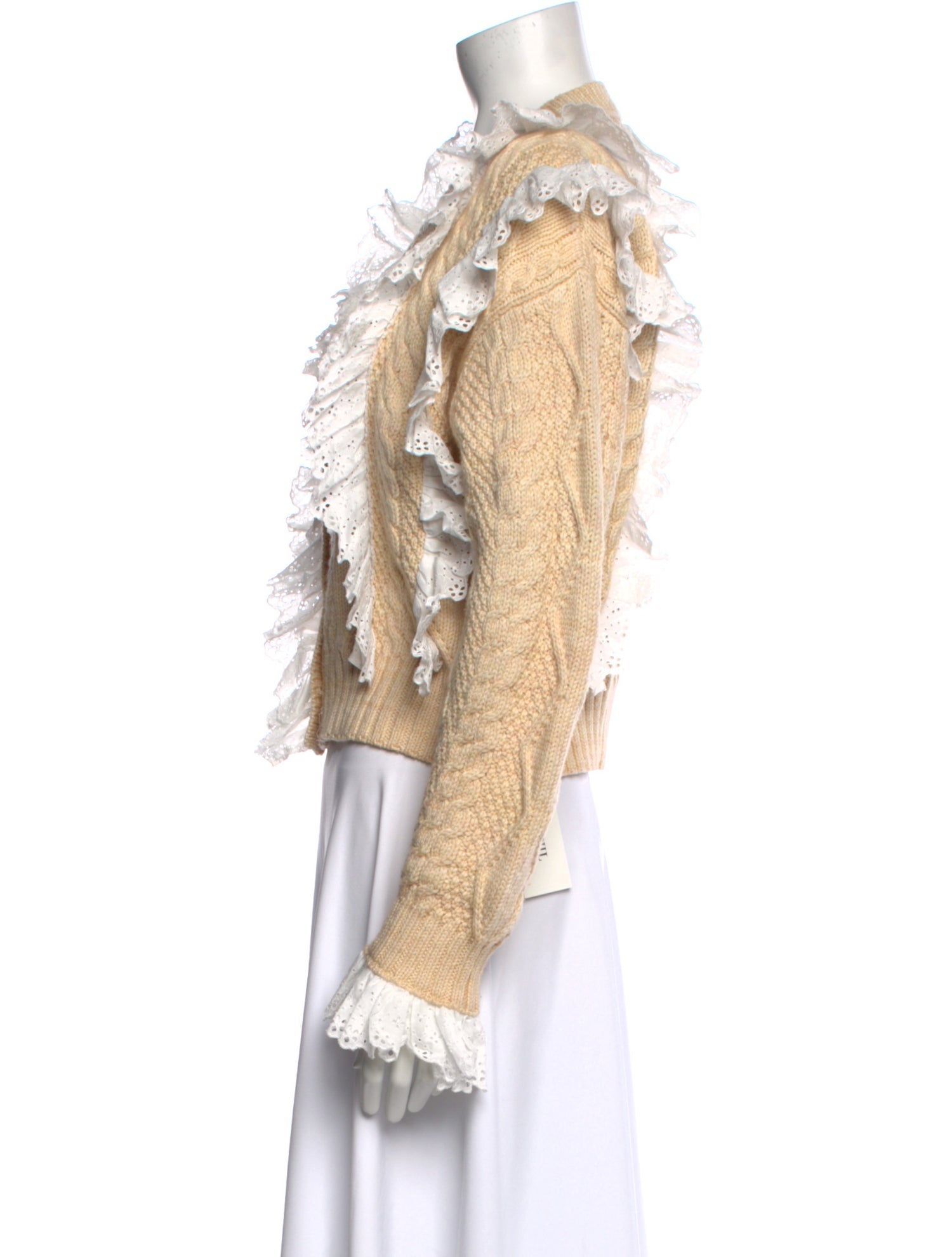 Loeffler Randall Merino Wool V-Neck Sweater