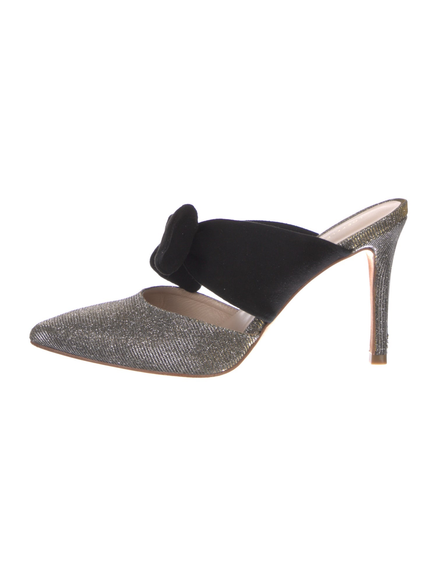 Loeffler Randall Glitter Bow Accents Mules