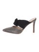 Loeffler Randall Glitter Bow Accents Mules