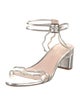 Loeffler Randall Leather Scalloped Accent Sandals