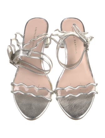 Loeffler Randall Leather Scalloped Accent Sandals
