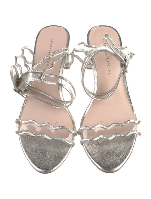Loeffler Randall Leather Scalloped Accent Sandals
