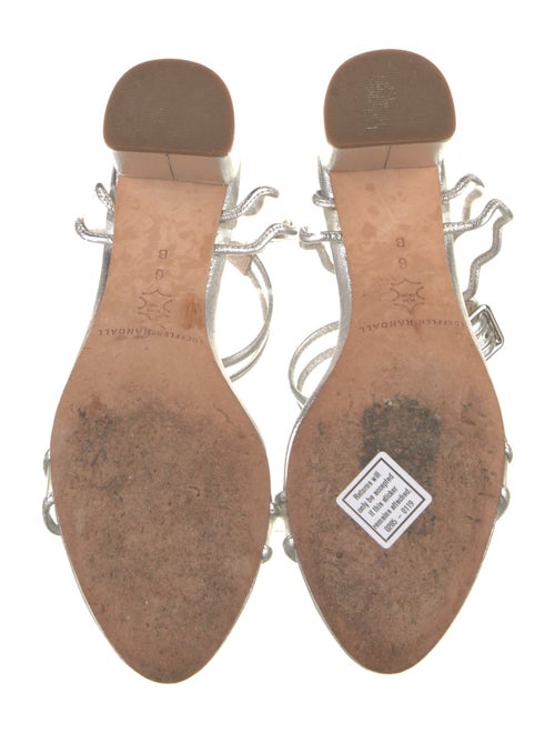 Loeffler Randall Leather Scalloped Accent Sandals