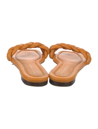 Loeffler Randall Leather Braided Accents Slides